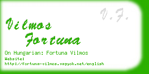 vilmos fortuna business card